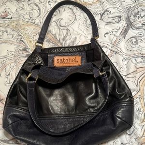 Satchel brand Leather Shoulder Bag